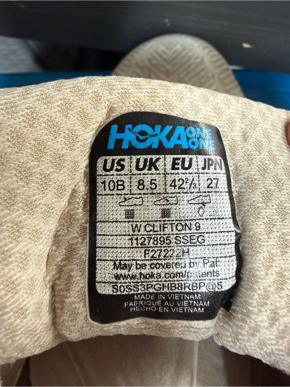 Hoka Clifton 9 Men’s Running Shoes Shifting Sand / Eggnog – Size 10B – Brand New - Picture 10 of 10